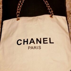 Black and Beige Tote Bag